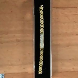 Diamond gold bracelet 1.3 ct tdw 21 grams, size 7.